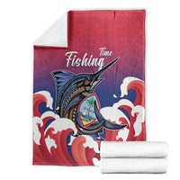 Guam Blue Marlin Fishing Blanket Polynesian Style