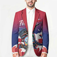 Guam Blue Marlin Fishing Blazer Polynesian Style