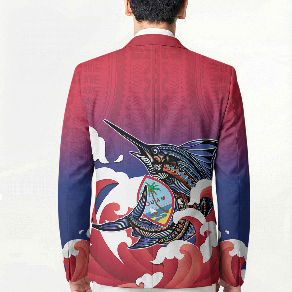 Guam Blue Marlin Fishing Blazer Polynesian Style