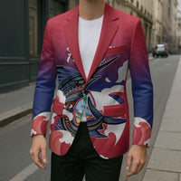 Guam Blue Marlin Fishing Blazer Polynesian Style
