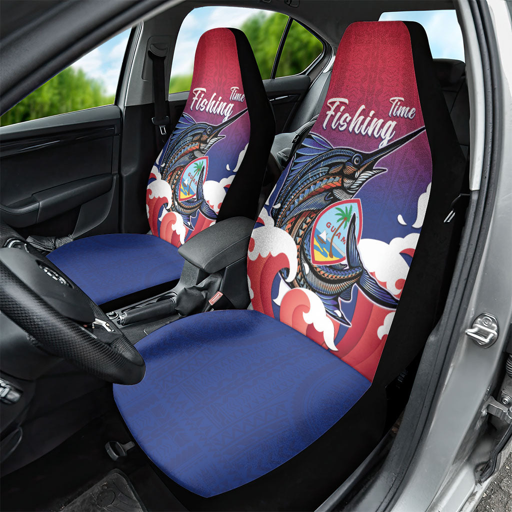 Guam Blue Marlin Fishing Car Seat Cover Polynesian Style