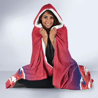 Guam Blue Marlin Fishing Hooded Blanket Polynesian Style