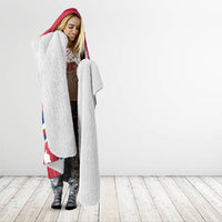 Guam Blue Marlin Fishing Hooded Blanket Polynesian Style