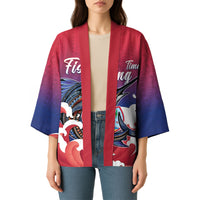Guam Blue Marlin Fishing Kimono Polynesian Style