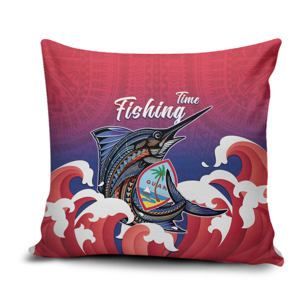 Guam Blue Marlin Fishing Pillow Cover Polynesian Style