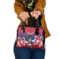 Guam Blue Marlin Fishing Shoulder Handbag Polynesian Style