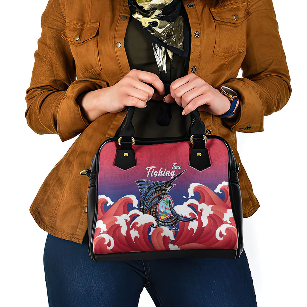 Guam Blue Marlin Fishing Shoulder Handbag Polynesian Style