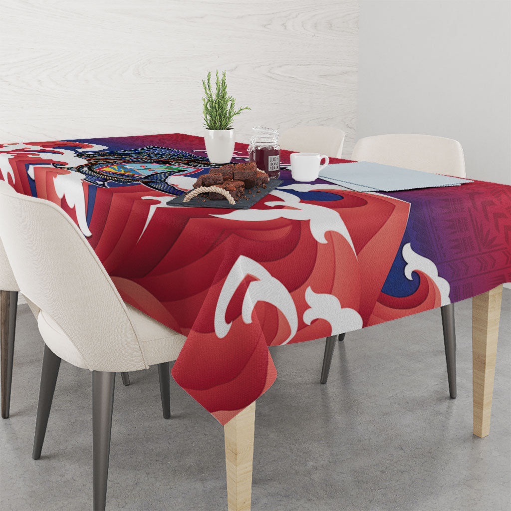 Guam Blue Marlin Fishing Tablecloth Polynesian Style
