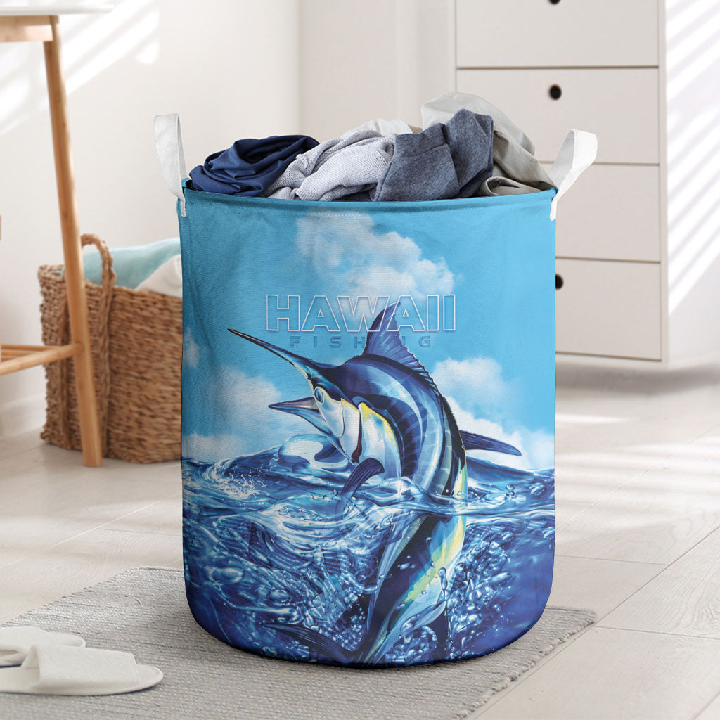 Hawaii Blue Marlin Fishing Laundry Basket