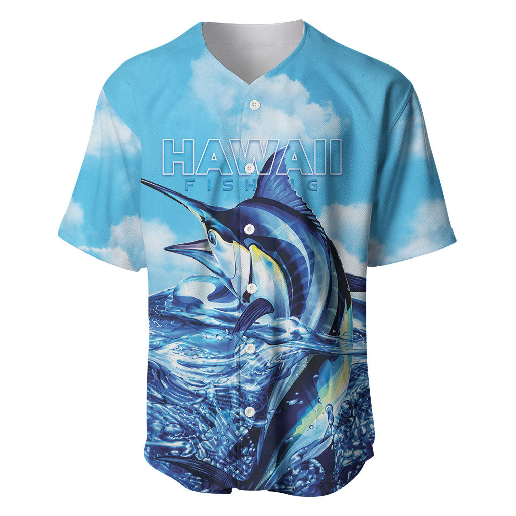 Hawaii Blue Marlin Fishing Baseball Jersey