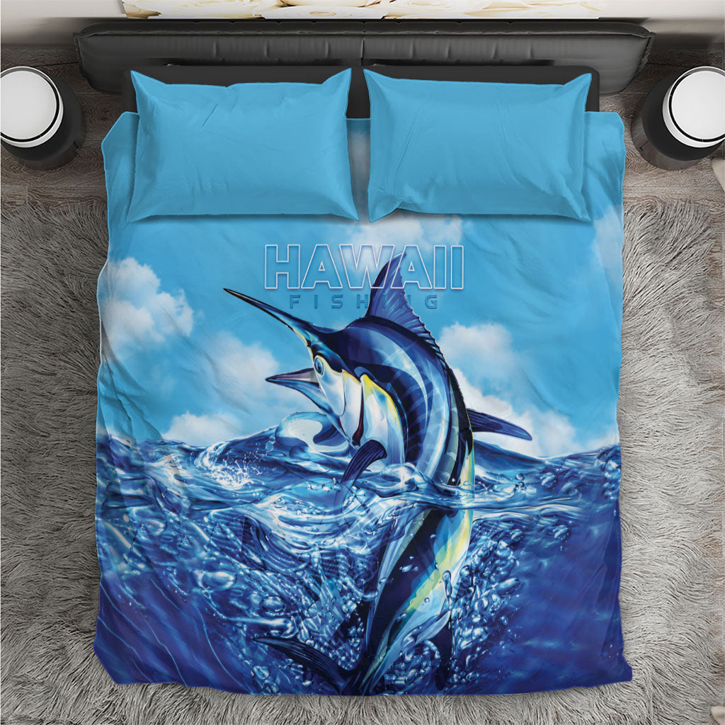 Hawaii Blue Marlin Fishing Bedding Set