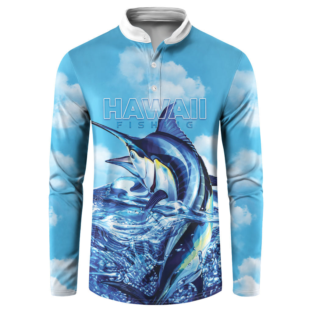 Hawaii Blue Marlin Fishing Button Sweatshirt