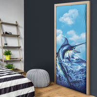 Hawaii Blue Marlin Fishing Door Cover
