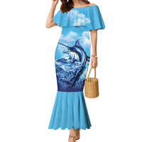 Hawaii Blue Marlin Fishing Mermaid Dress
