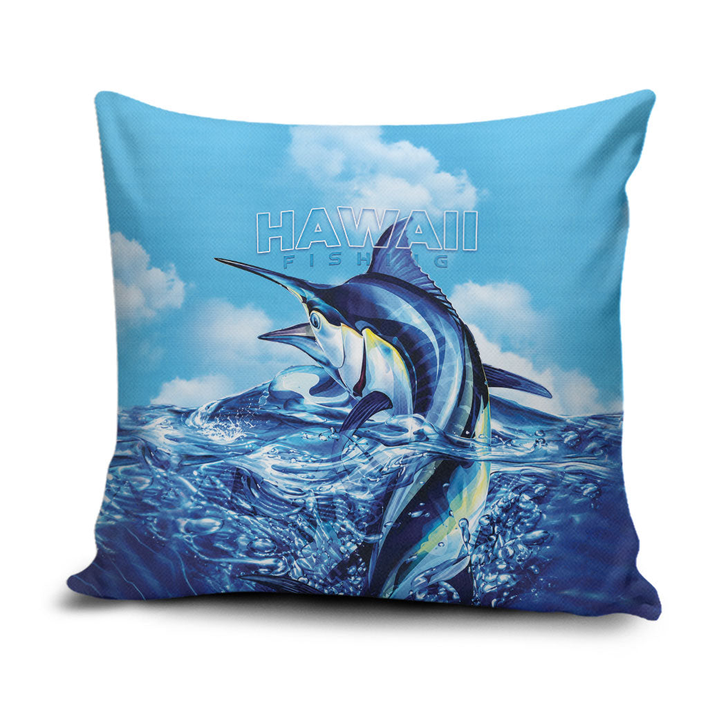 Hawaii Blue Marlin Fishing Pillow Cover