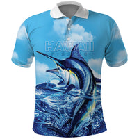 Hawaii Blue Marlin Fishing Polo Shirt
