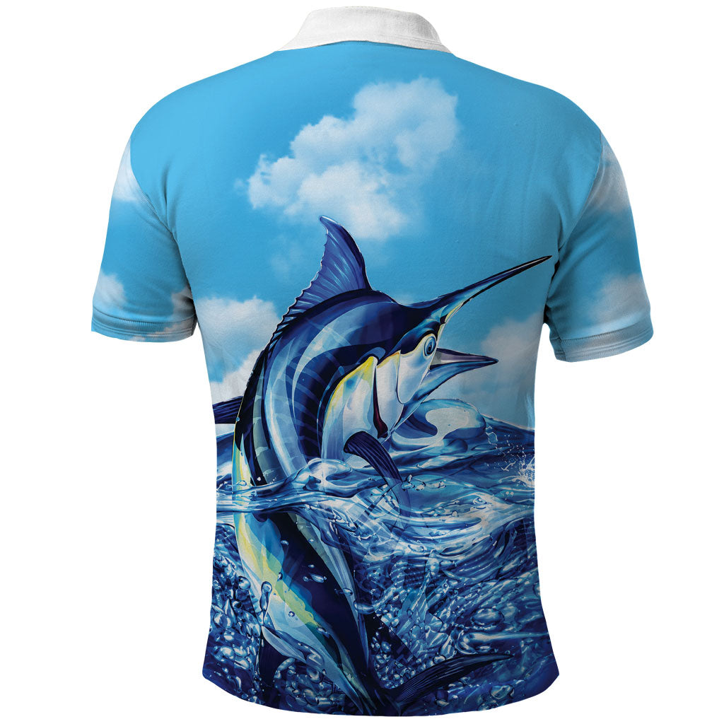 Hawaii Blue Marlin Fishing Polo Shirt