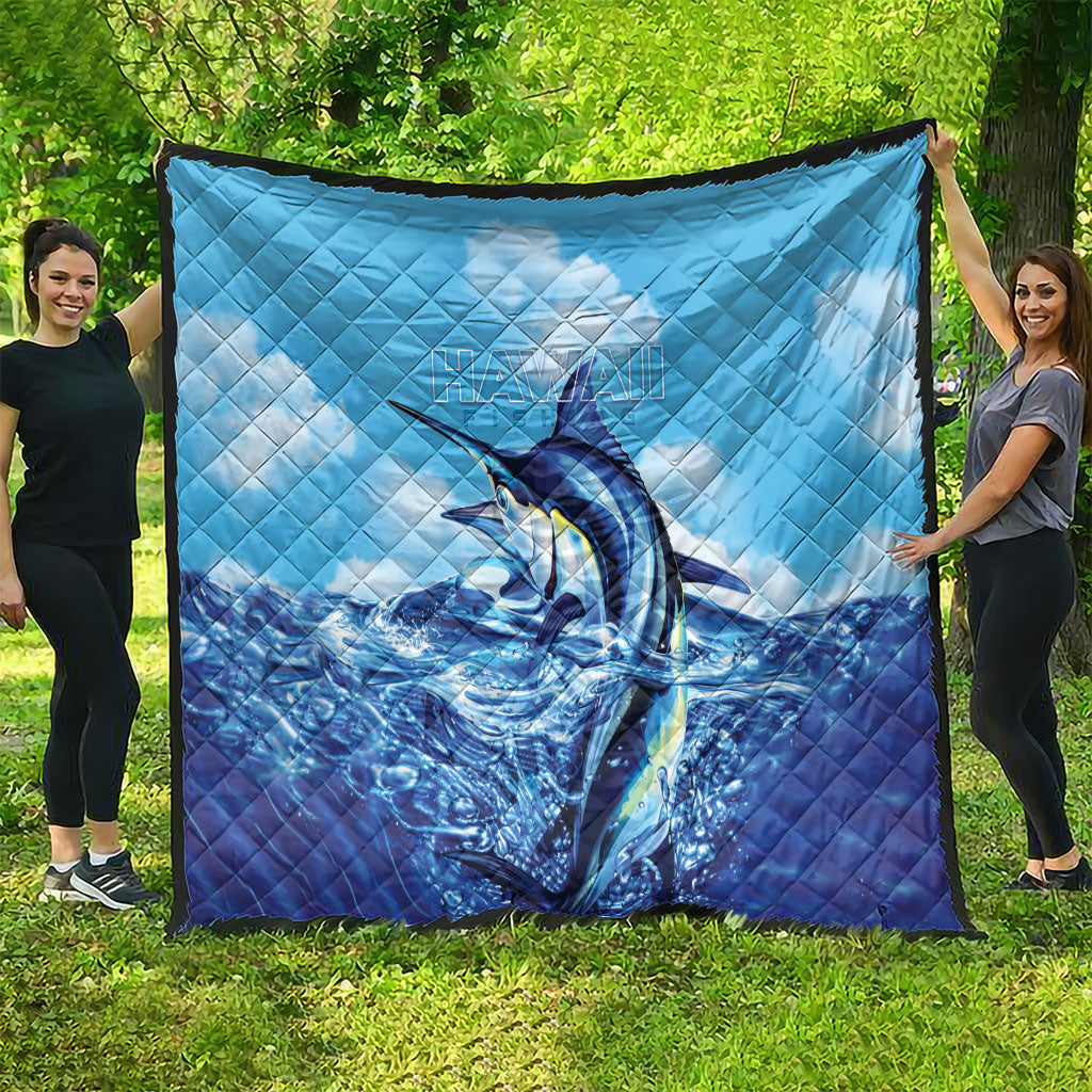 Hawaii Blue Marlin Fishing Quilt