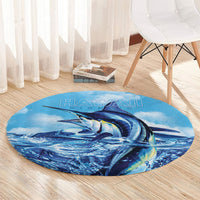 Hawaii Blue Marlin Fishing Round Carpet