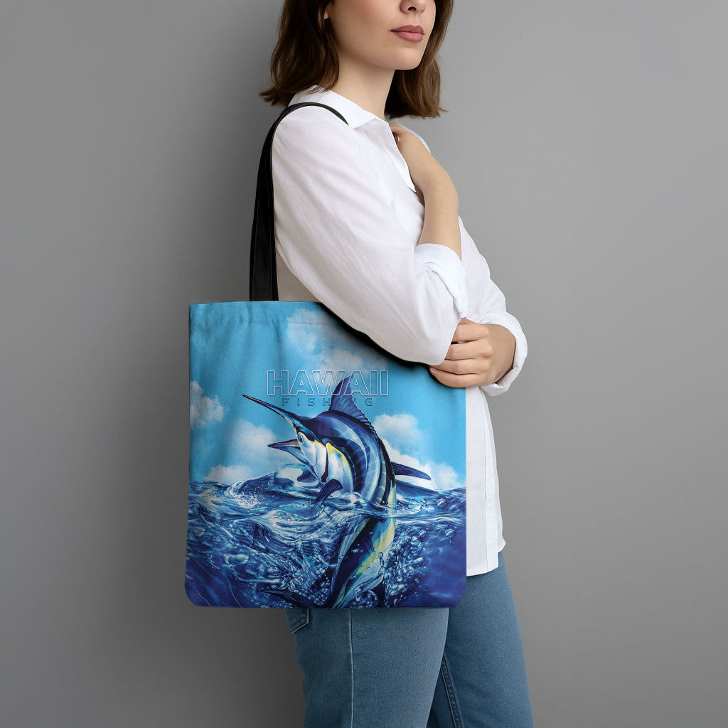 Hawaii Blue Marlin Fishing Tote Bag