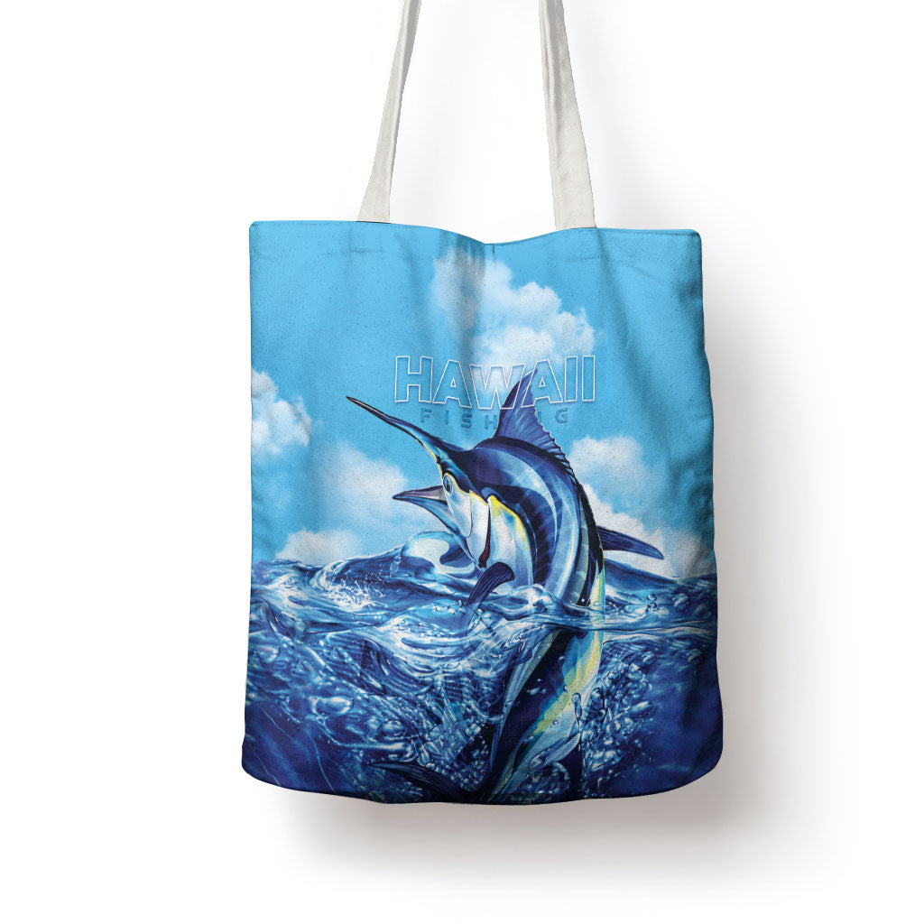 Hawaii Blue Marlin Fishing Tote Bag