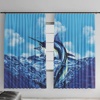 Hawaii Blue Marlin Fishing Window Curtain
