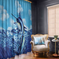 Hawaii Blue Marlin Fishing Window Curtain