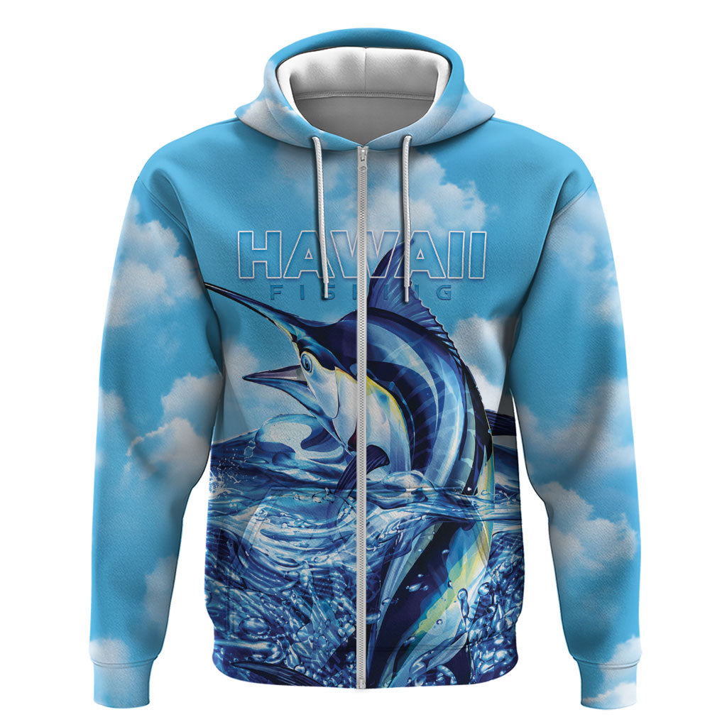 Hawaii Blue Marlin Fishing Zip Hoodie