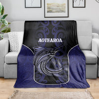New Zealand Aotearoa Blanket Blue Marlin Fishing Maori Pattern