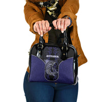 New Zealand Aotearoa Shoulder Handbag Blue Marlin Fishing Maori Pattern