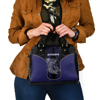New Zealand Aotearoa Shoulder Handbag Blue Marlin Fishing Maori Pattern