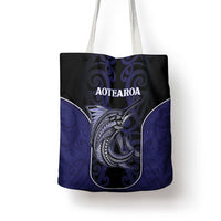 New Zealand Aotearoa Tote Bag Blue Marlin Fishing Maori Pattern
