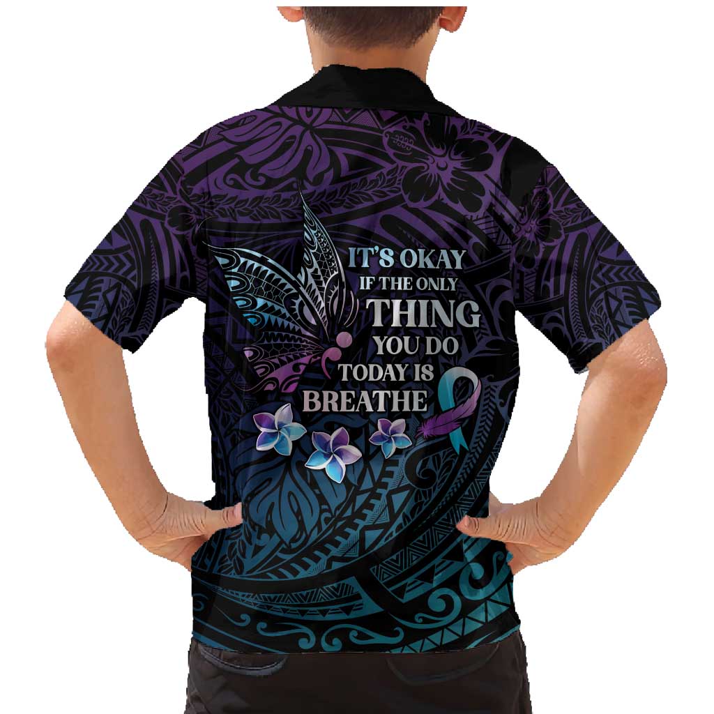 Polynesia Suicide Prevention Awareness Family Matching Mermaid Dress and Hawaiian Shirt Keep Going The World Needs You LT05 - Polynesian Pride