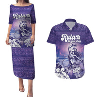 Aloha Hawaii Kauai Island Couples Matching Puletasi and Hawaiian Shirt Hula Till You Drop