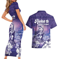 Aloha Hawaii Kauai Island Couples Matching Short Sleeve Bodycon Dress and Hawaiian Shirt Hula Till You Drop LT05 - Polynesian Pride