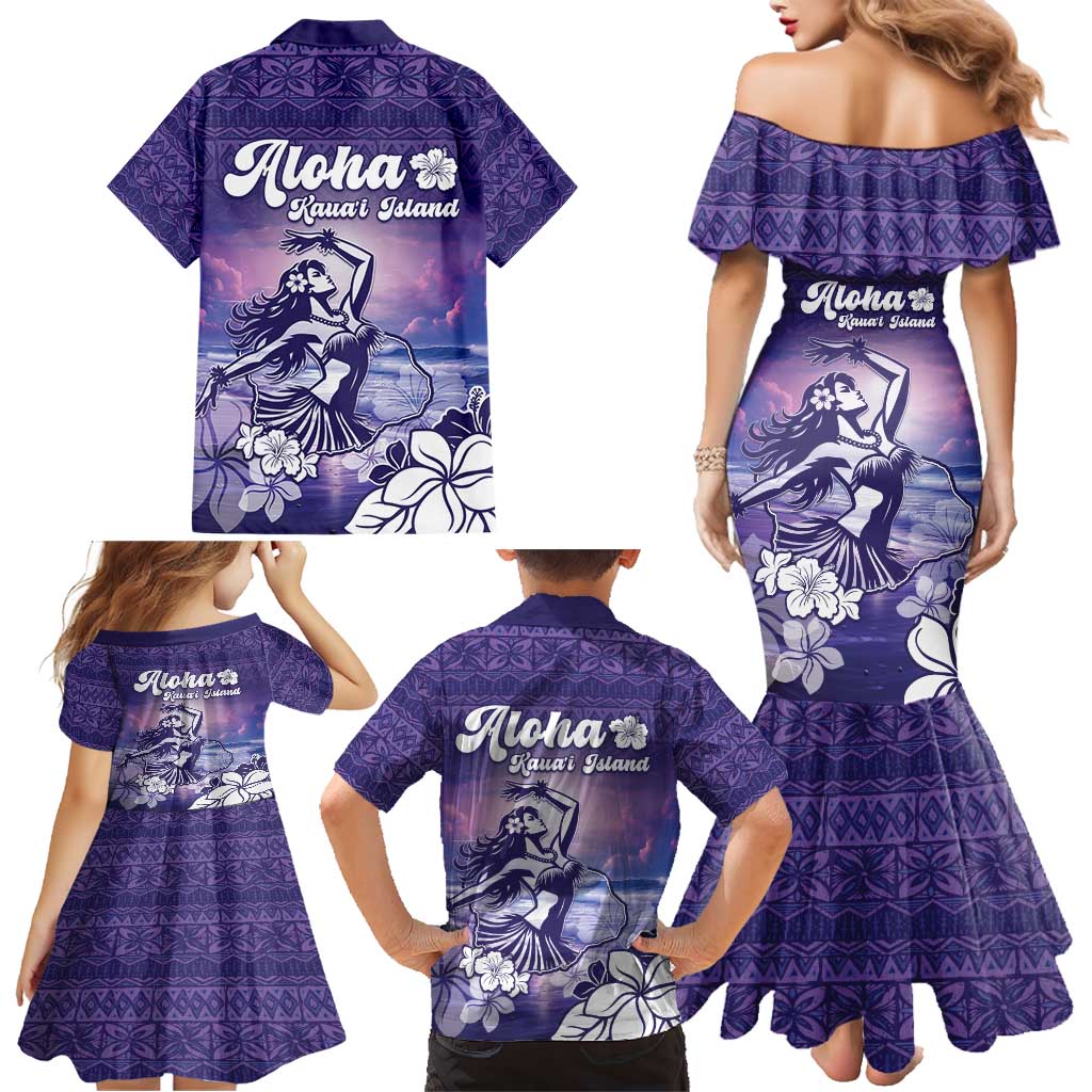 Aloha Hawaii Kauai Island Family Matching Mermaid Dress and Hawaiian Shirt Hula Till You Drop LT05 - Polynesian Pride