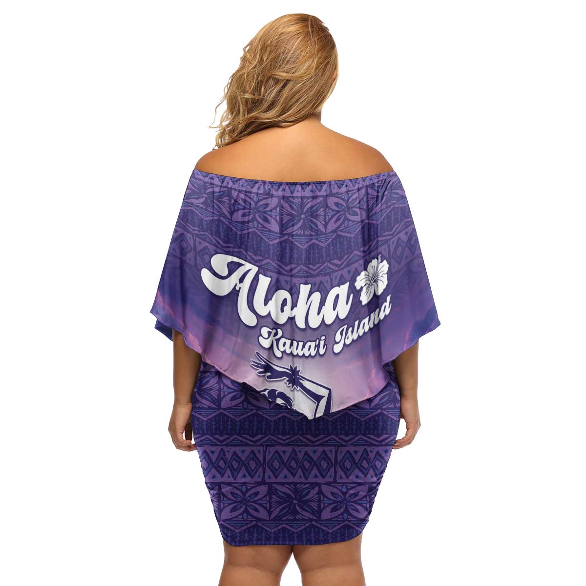 Aloha Hawaii Kauai Island Family Matching Off Shoulder Short Dress and Hawaiian Shirt Hula Till You Drop LT05 - Polynesian Pride