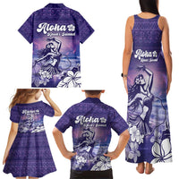 Aloha Hawaii Kauai Island Family Matching Tank Maxi Dress and Hawaiian Shirt Hula Till You Drop LT05 - Polynesian Pride