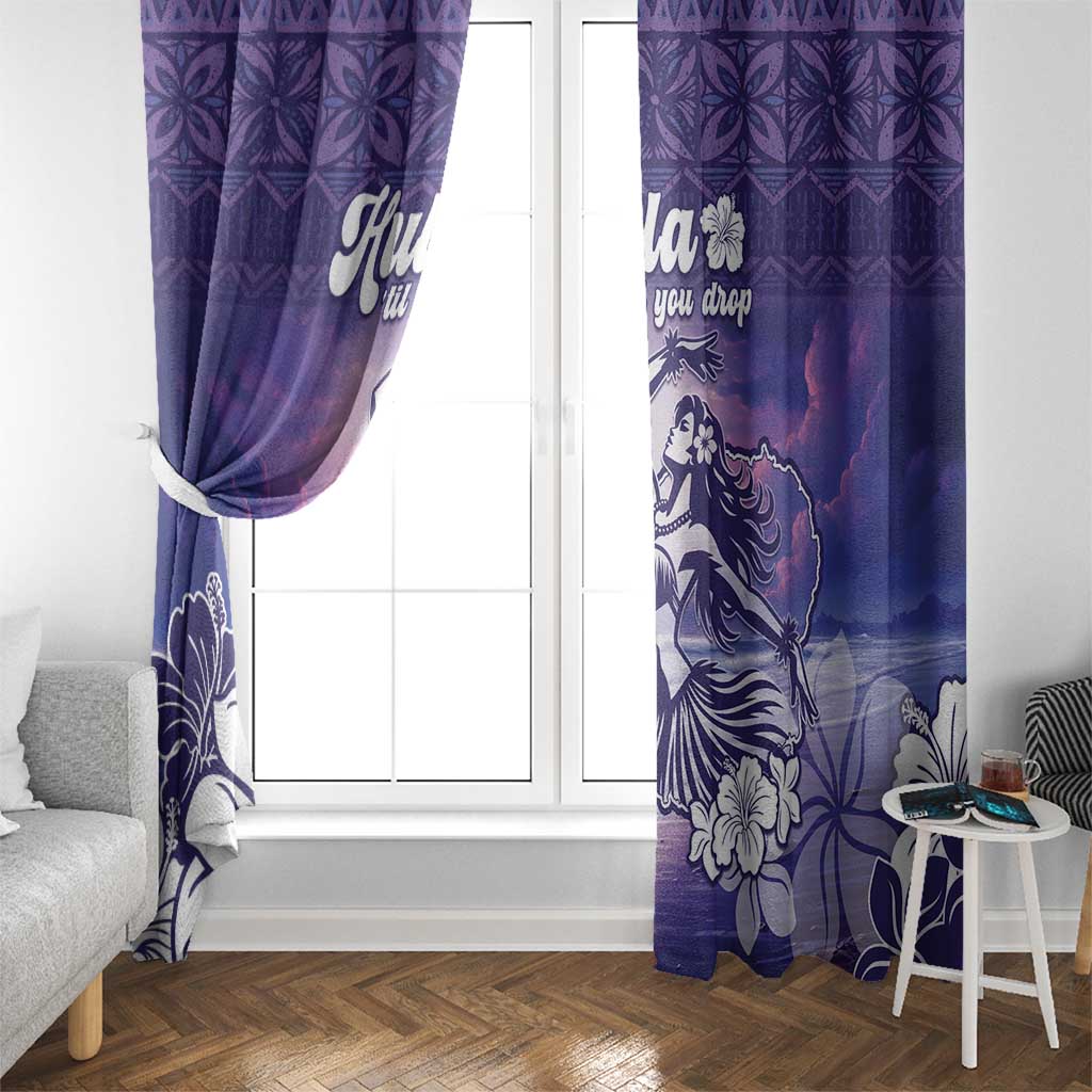 Aloha Hawaii Kauai Island Window Curtain Hula Till You Drop