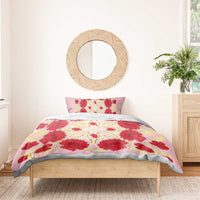 Cook Islands Tivaevae Quilt Bedding Set Light Pink - Polynesian Pride