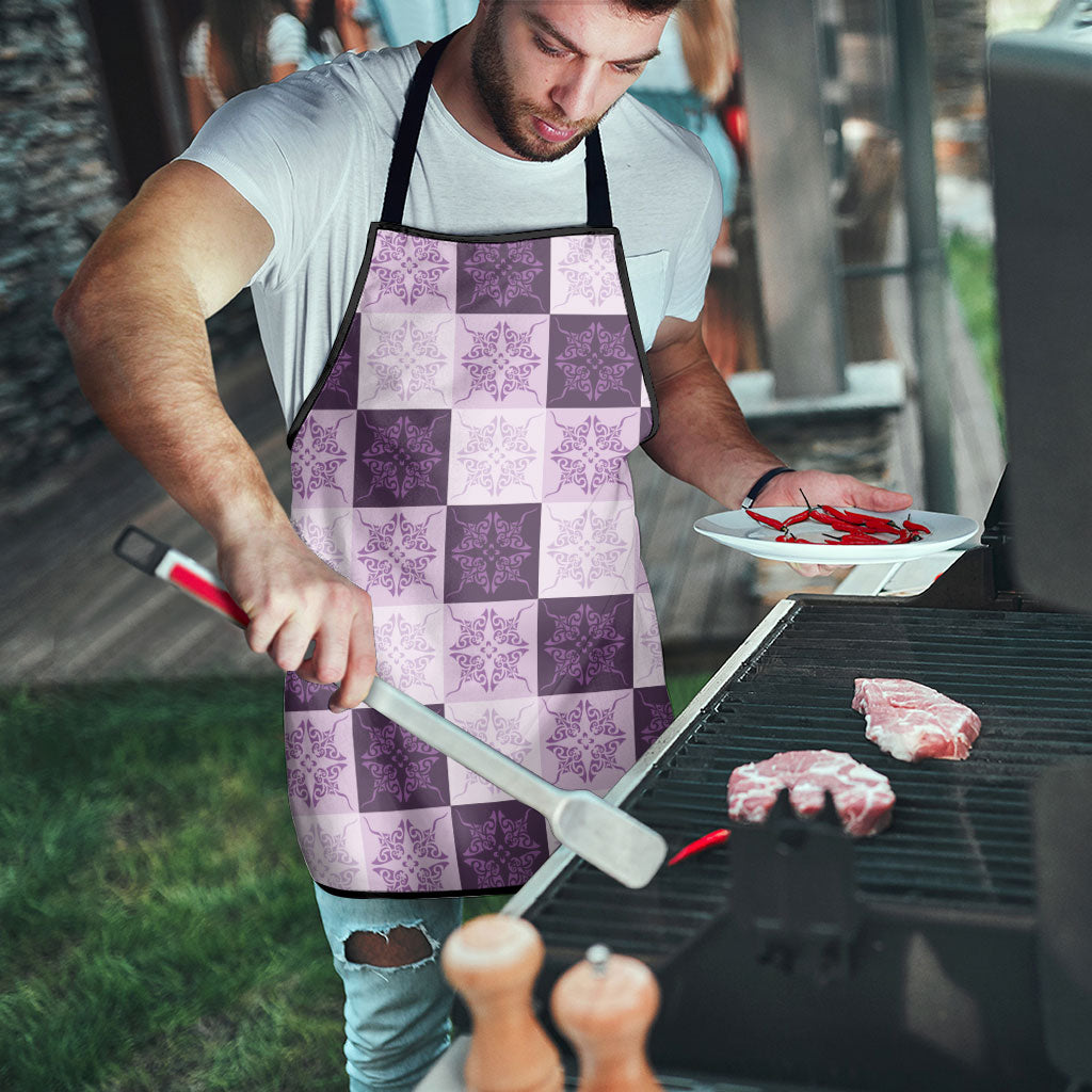 Lavender Manta Ray Hawaiian Quilt Motif Apron