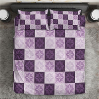 Lavender Manta Ray Hawaiian Quilt Motif Bedding Set