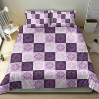 Lavender Manta Ray Hawaiian Quilt Motif Bedding Set