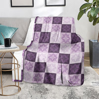 Lavender Manta Ray Hawaiian Quilt Motif Blanket