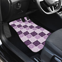 Lavender Manta Ray Hawaiian Quilt Motif Car Mats