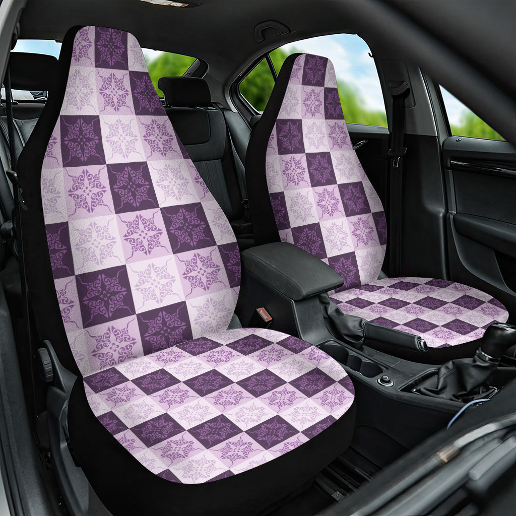Lavender Manta Ray Hawaiian Quilt Motif Car Seat Cover