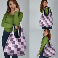 Lavender Manta Ray Hawaiian Quilt Motif Grocery Bag