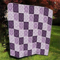 Lavender Manta Ray Hawaiian Quilt Motif Quilt