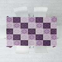 Lavender Manta Ray Hawaiian Quilt Motif Tablecloth