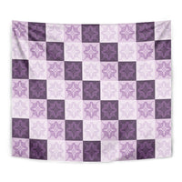 Lavender Manta Ray Hawaiian Quilt Motif Tapestry
